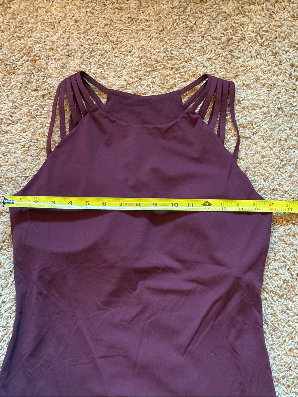 ZYIA Women's Strappy Halter Tank Top - Burgundy - Picture 4 of 9